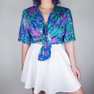 Vintage Lady Darian Floral Button Up